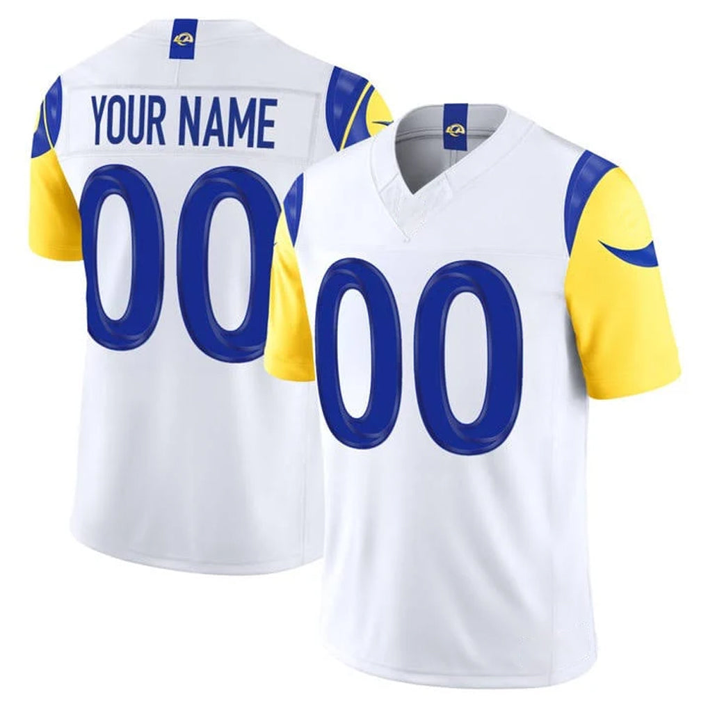 Pkot Custom LA.Rams White Vapor F.U.S.E. Limited Home Game Any Name & Numbers Stitched Jerseys