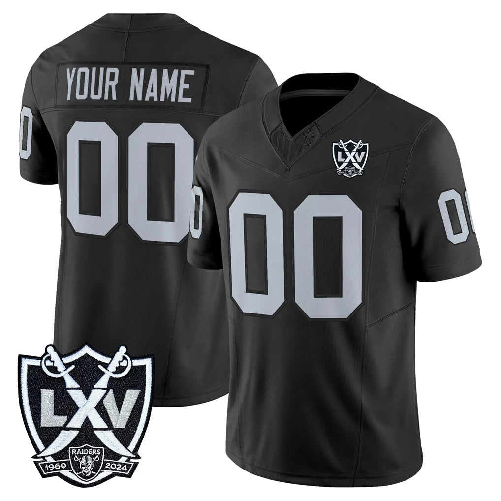 Pkot Custom LV.Raiders Black 2026 Vapor Limited Home Game Any Name & Numbers Stitched Jerseys