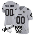 Pkot Custom LV.Raiders Gray 65th Anniversary Vapor Limited Home Game Any Name & Numbers Stitched Jerseys