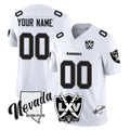 Pkot Custom LV.Raiders White 65th Anniversary Vapor Limited Home Game Any Name & Numbers Stitched Jerseys