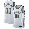 Pkot Custom M.Bucks White 202021 Swingman Custom Jerseys - Association Edition