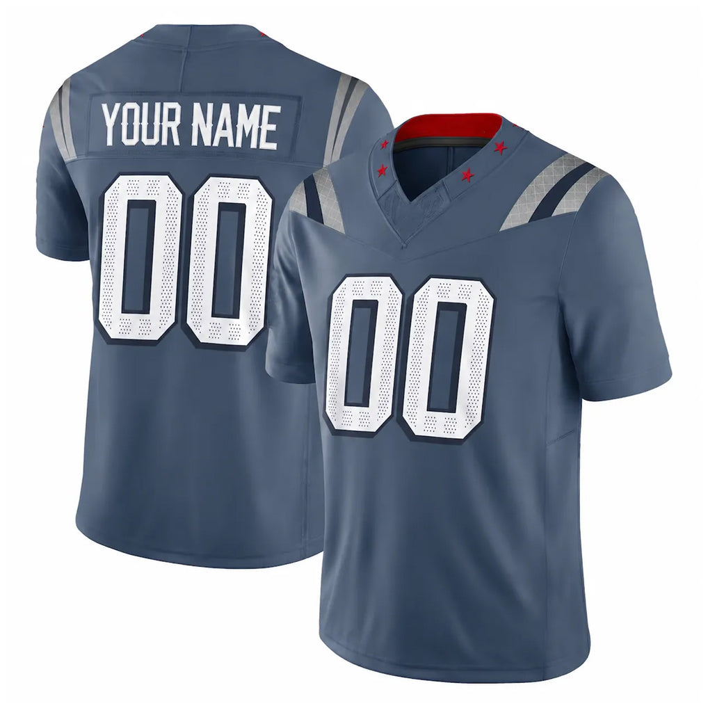 Pkot Custom NE.Patriots Blue Limited Rivalries Collection Home Game Any Name & Numbers Stitched Jerseys