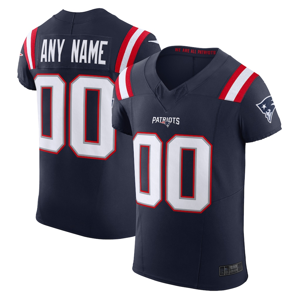 Pkot Custom NE.Patriots Navy Vapor F.U.S.E. Elite Stitched Jerseys