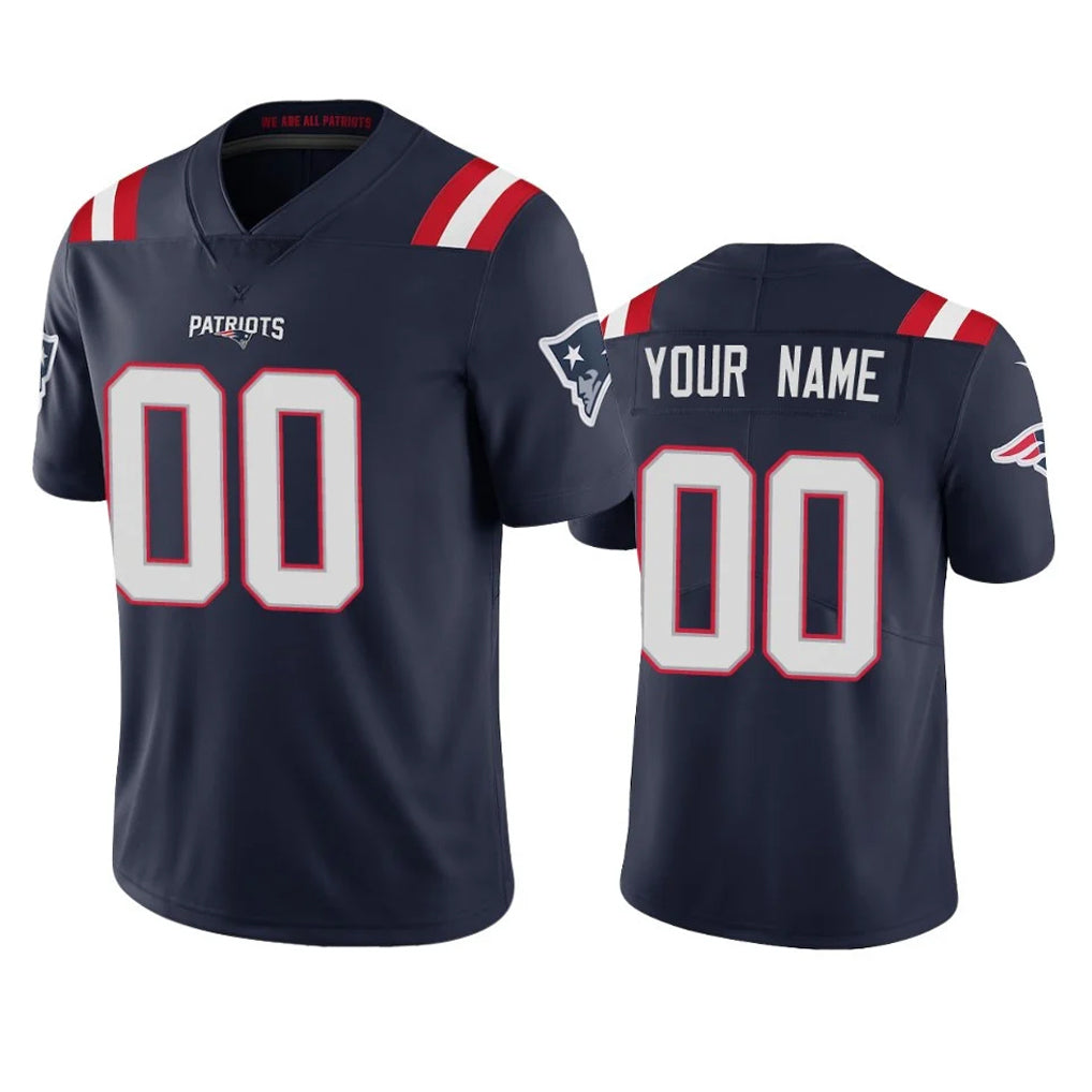 Pkot Custom NE.Patriots Navy Vapor Untouchable Home Game Any Name & Numbers Stitched Jerseys