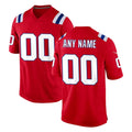 Pkot Custom NE.Patriots Red Home Game Any Name & Numbers Stitched Jerseys
