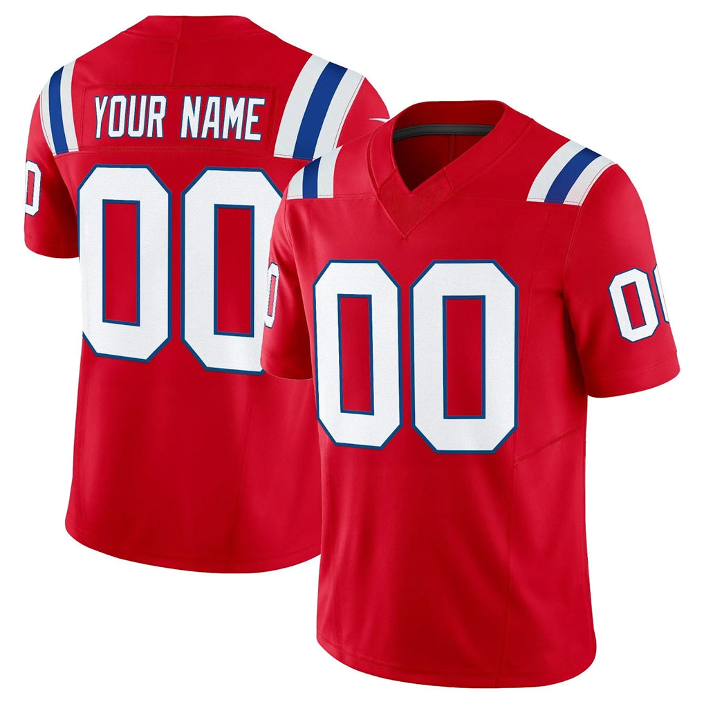 Pkot Custom NE.Patriots Red Limited Vapor F.U.S.E. Home Game Any Name & Numbers Stitched Jerseys