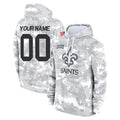 Pkot Custom NO.Saints Arctic Camo Salute to Service Pullover Hoodies Limited Game Any Name & Numbers Stitched Jerseys