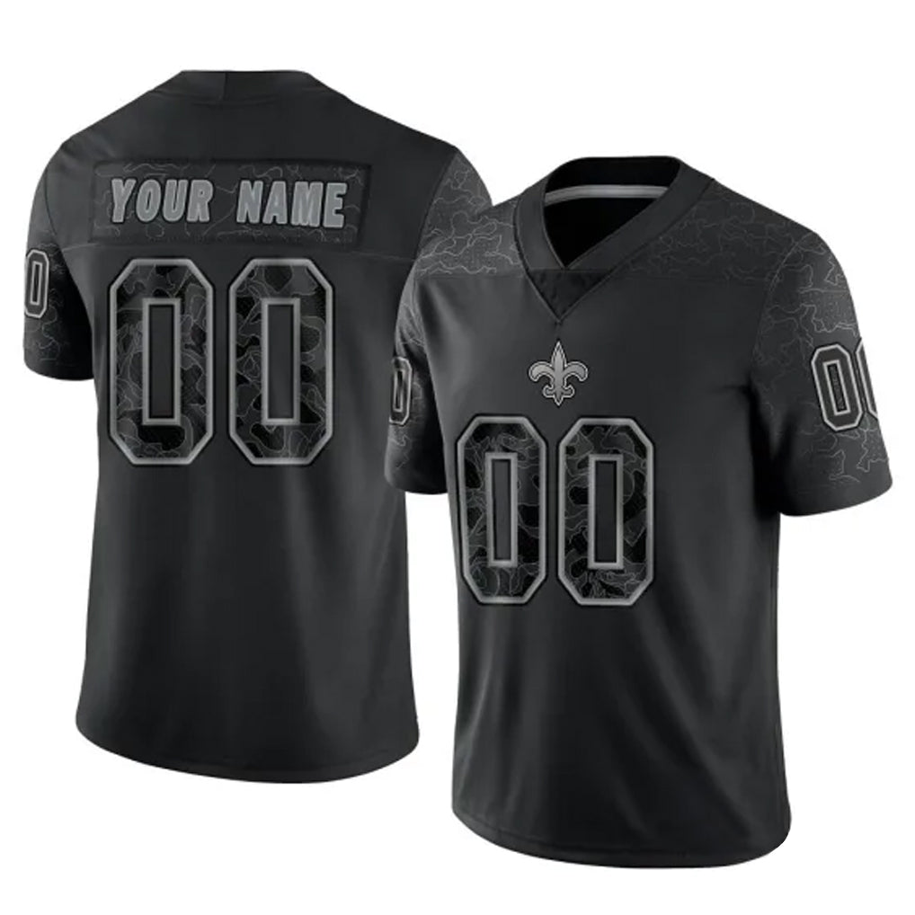Pkot Custom NO.Saints Black Impact Limited Home Game Any Name & Numbers Stitched Jerseys