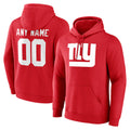 Pkot Custom NY.Giants Red Pullover Hoodies Limited Game Any Name & Numbers Stitched Jerseys