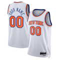 Pkot Custom NY.Knicks White Swingman Jerseys - Association Edition