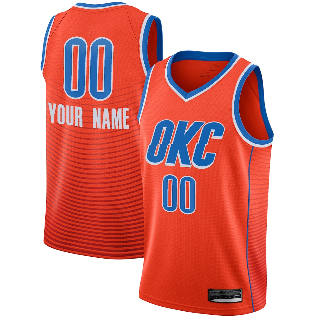 Pkot Custom OC.Thunder Orange Swingman Stitched Jerseys- Statement Edition