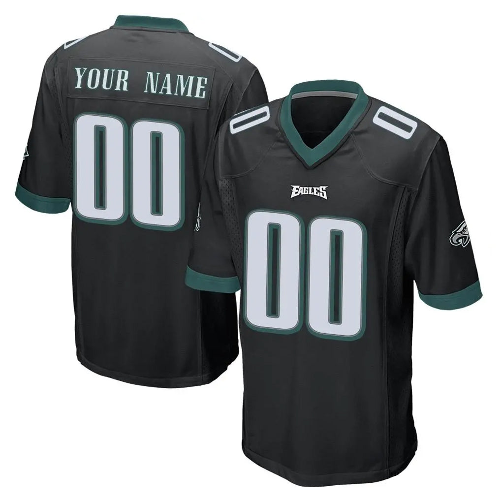 Pkot Custom P.Eagles Black Home Game Any Name & Numbers Stitched Jerseys