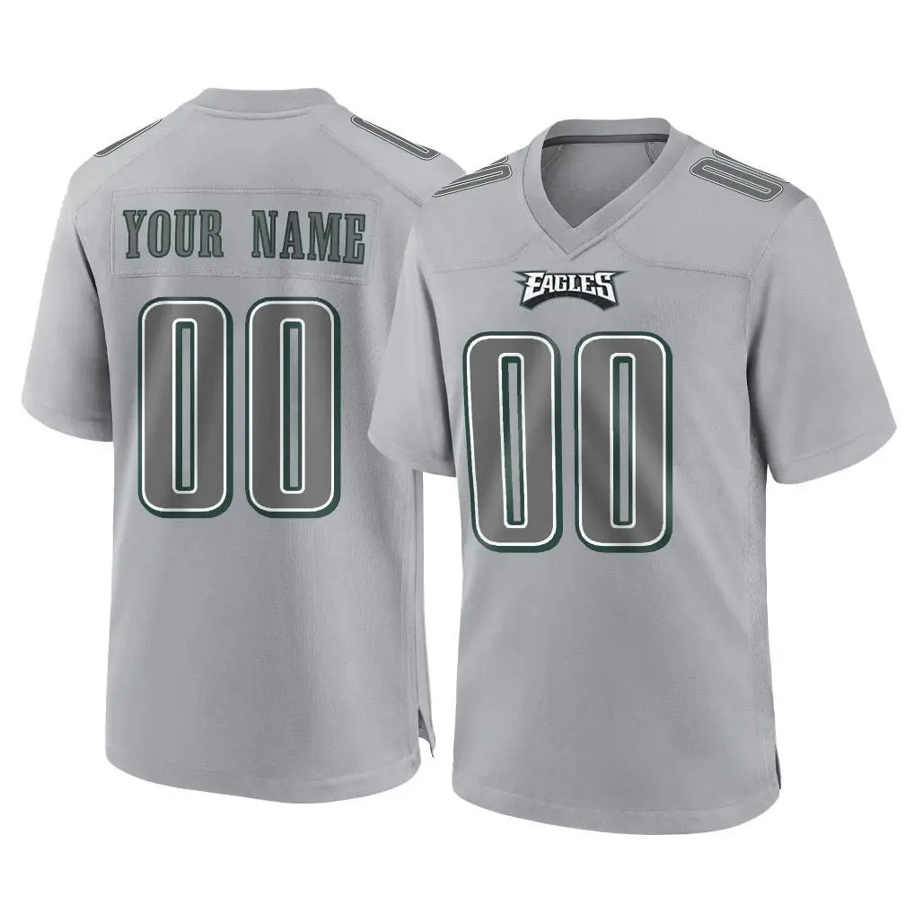 Pkot Custom P.Eagles Gray Atmosphere Fashion Home Game Any Name & Numbers Stitched Jerseys