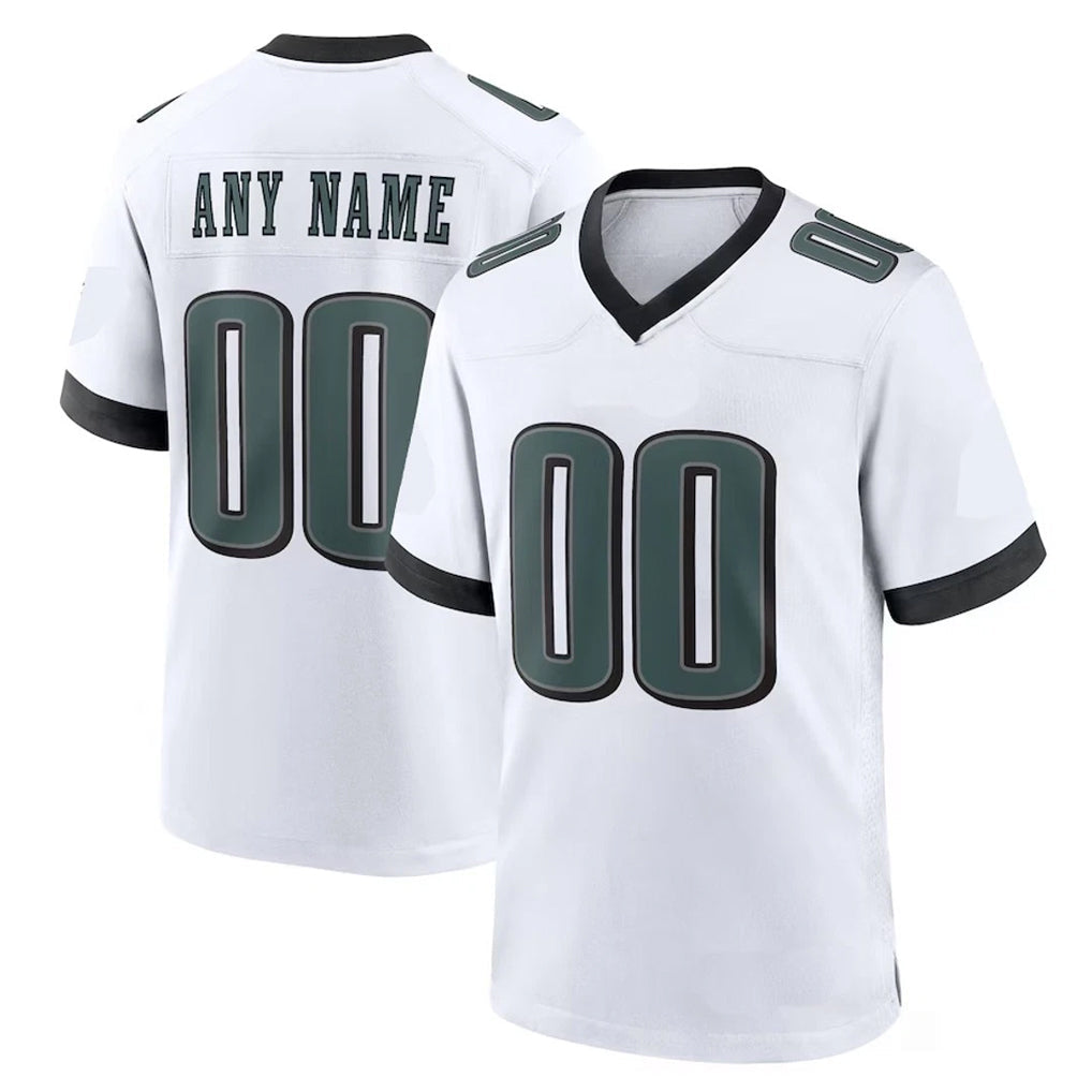 Pkot Custom P.Eagles White Game Home Any Name & Numbers Stitched Jerseys