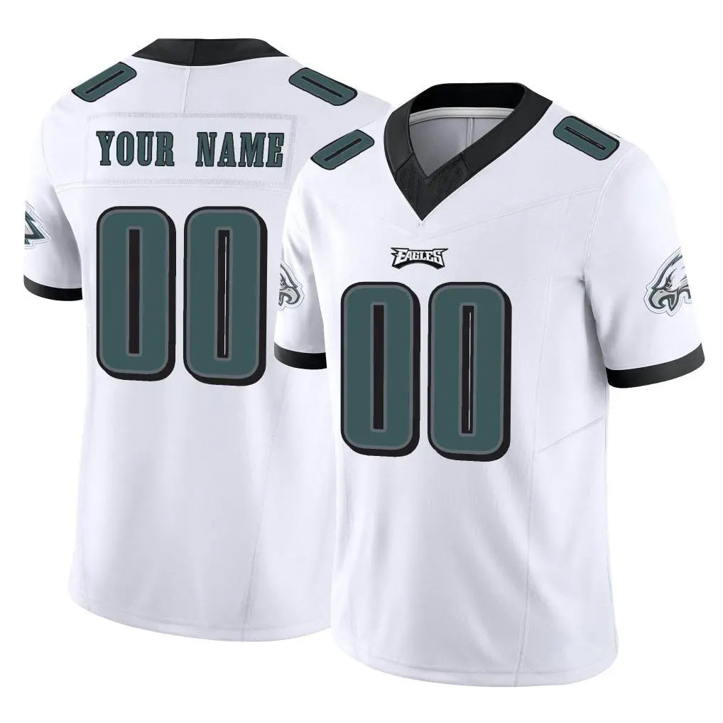 Pkot Custom P.Eagles White Limited Vapor F.U.S.E. Home Game Any Name & Numbers Stitched Jerseys