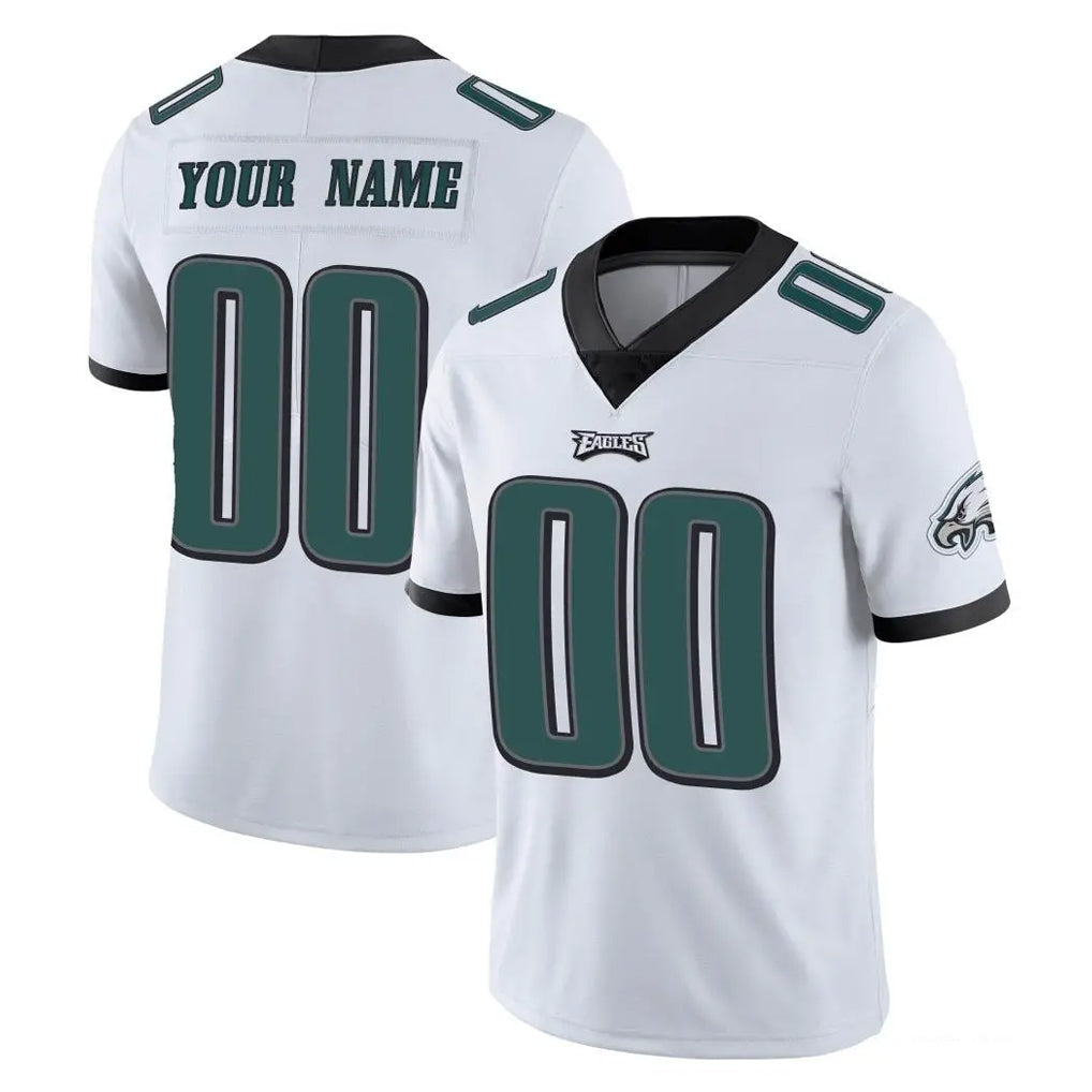 Pkot Custom P.Eagles White Limited Vapor Untouchable Home Game Any Name & Numbers Stitched Jerseys