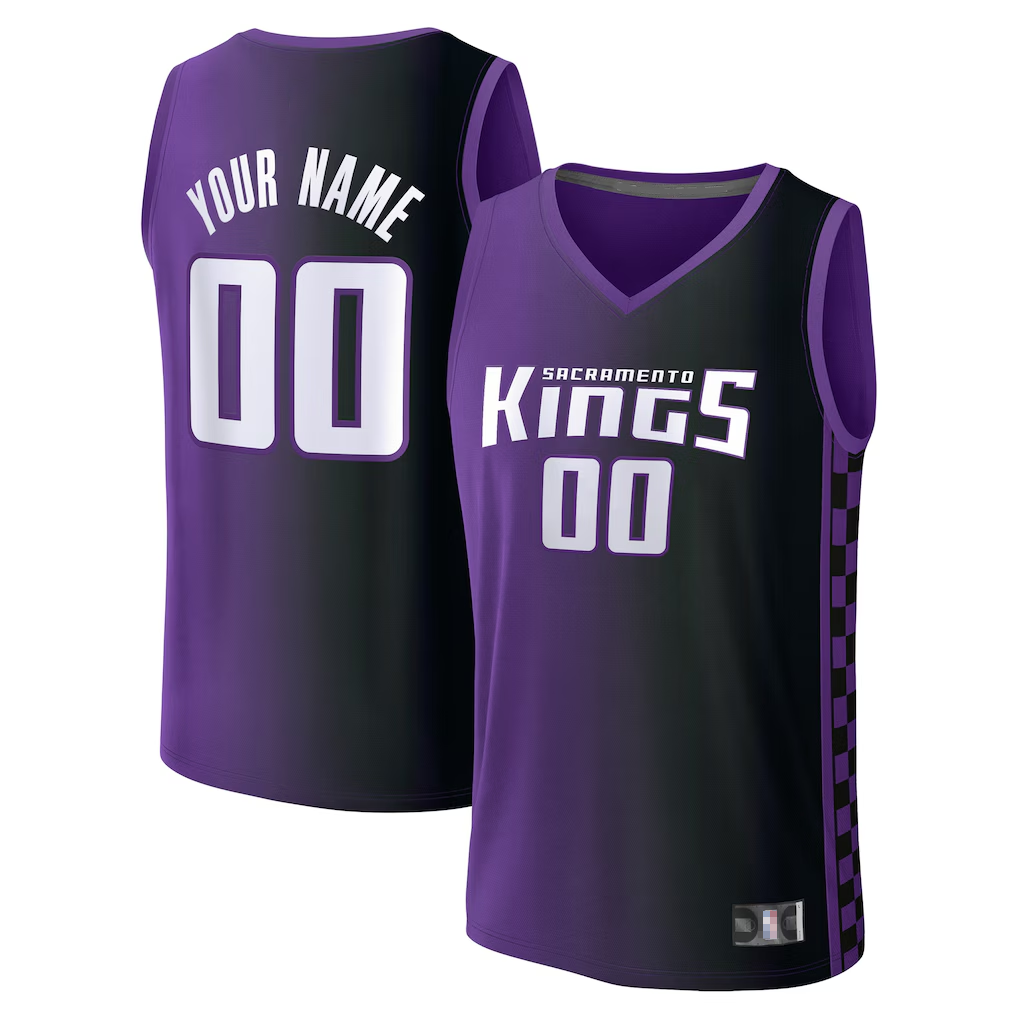 Pkot Custom S.Kings Purple Fast Break Replica Stitched Jerseys - Statement Edition