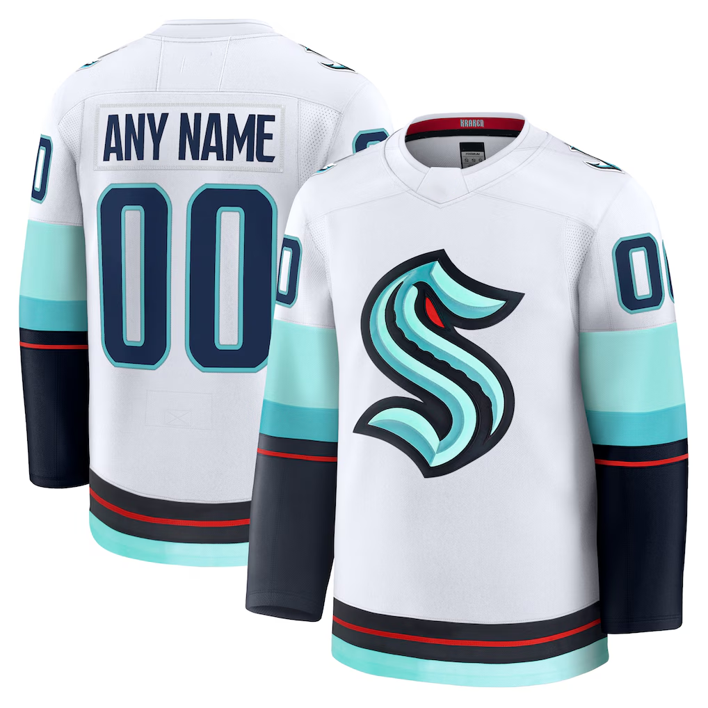 Pkot Custom S.Kraken White Away Premium Jerseys