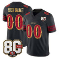 Pkot Custom SF.49ers Black Limited 80th Rivalries Collection Home Game Any Name & Numbers Stitched Jerseys