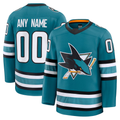 Pkot Custom SJ.Sharks Teal Home Premium Jerseys