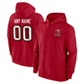 Pkot Custom TB.Buccaneers Red LOGO Pullover Hoodie Home Game Any Name & Numbers Stitched Jerseys
