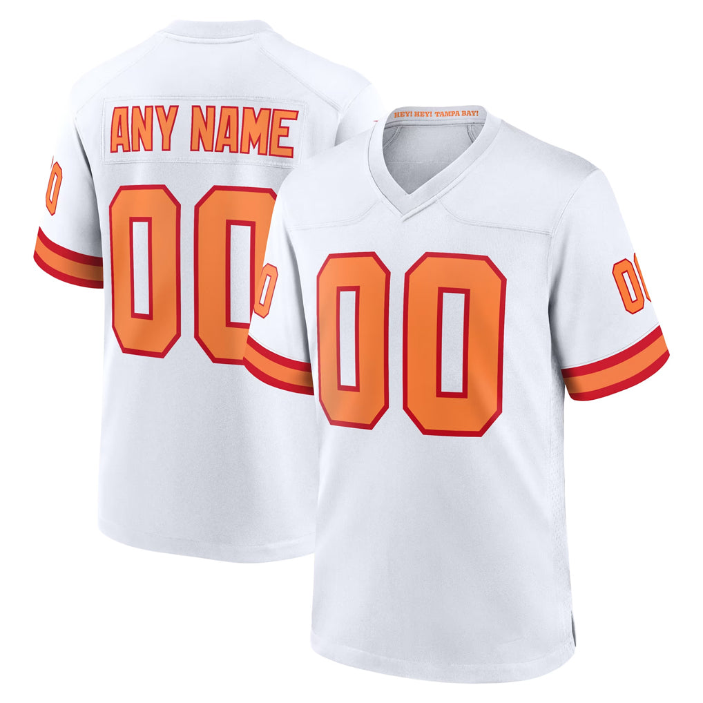 Pkot Custom TB.Buccaneers White '76 Home Game Any Name & Numbers Stitched Jerseys