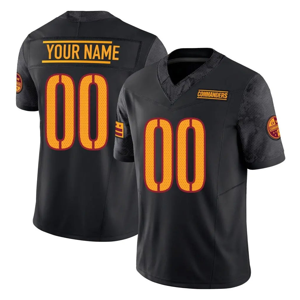 Pkot Custom W.Commanders Black Limited Vapor F.U.S.E. Home Game Any Name & Numbers Stitched Jerseys
