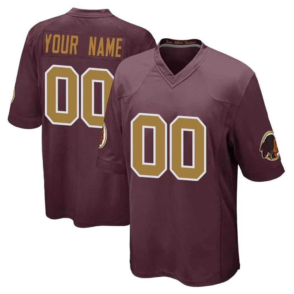 Pkot Custom W.Commanders Burgundy Alternate Home Game Any Name & Numbers Stitched Jerseys