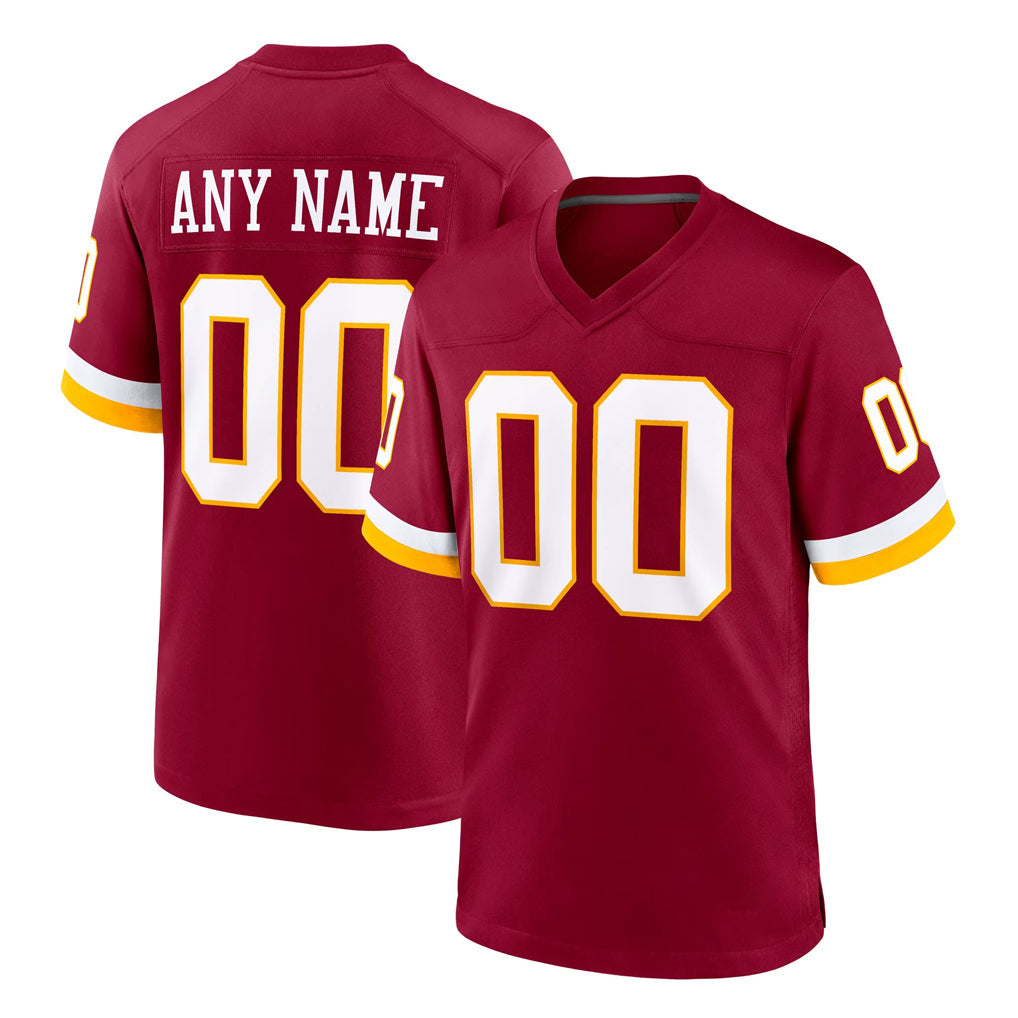 Pkot Custom W.Commanders Burgundy Game Home Any Name & Numbers Stitched Jerseys
