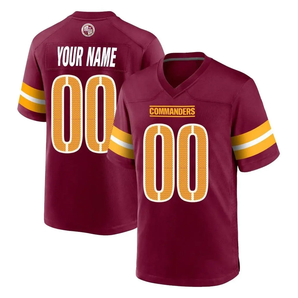 Pkot Custom W.Commanders Burgundy Home Game Any Name & Numbers Stitched Jerseys