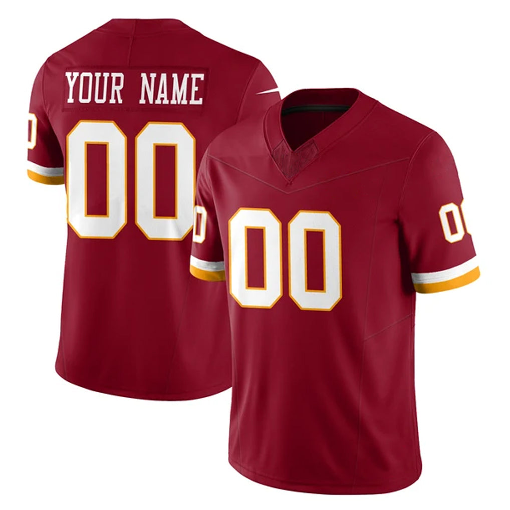 Pkot Custom W.Commanders Burgundy Limited Team Vapor F.U.S.E. Home Game Any Name & Numbers Stitched Jerseys