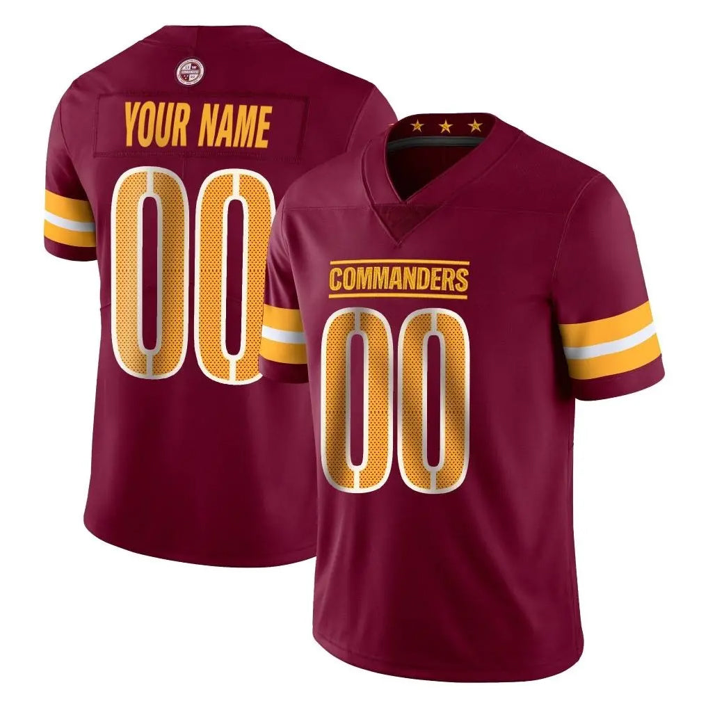 Pkot Custom W.Commanders Burgundy Limited Vapor Home Game Any Name & Numbers Stitched Jerseys