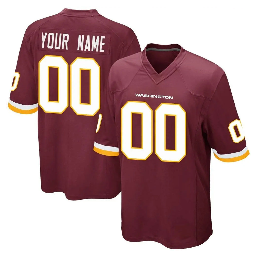 Pkot Custom W.Commanders Burgundy Team Color Home Game Any Name & Numbers Stitched Jerseys