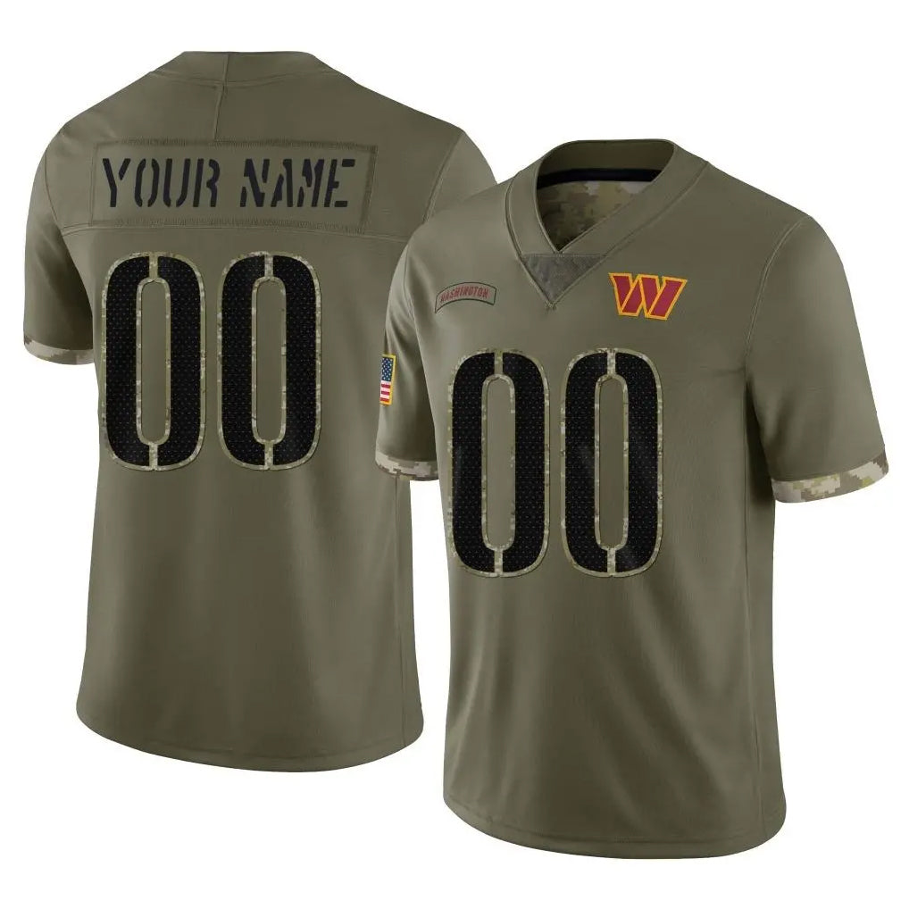 Pkot Custom W.Commanders Olive Salute To Service Limited Home Game Any Name & Numbers Stitched Jerseys