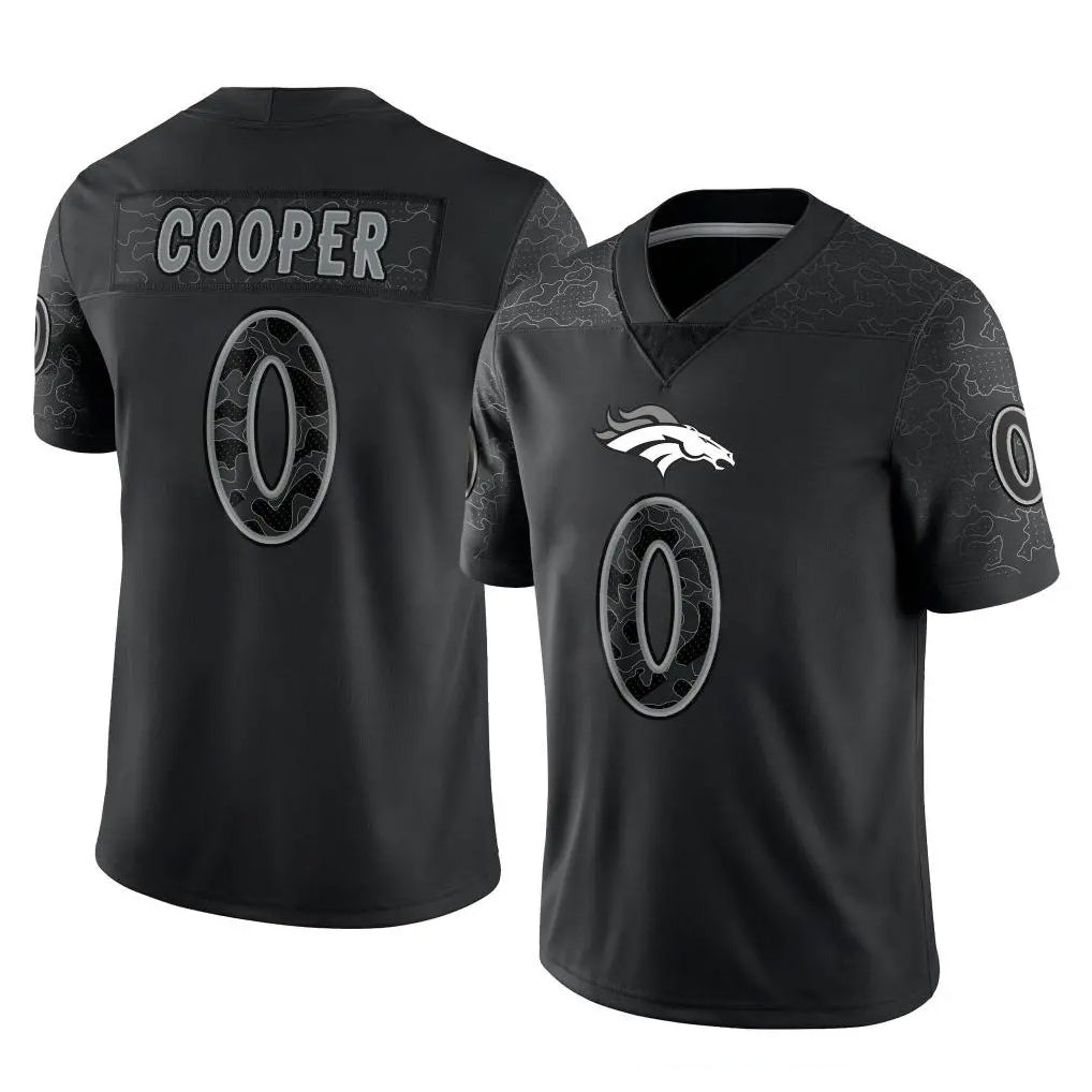 Pkot D.Broncos #0 Jonathon Cooper Player Black Reflective Limited Stitched Jerseys