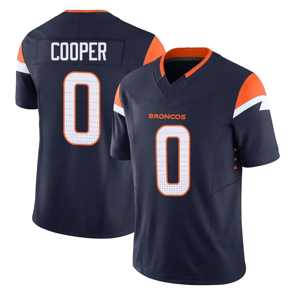 Pkot D.Broncos #0 Jonathon Cooper Player Navy Limited Vapor F.U.S.E. Home Game Stitched Jerseys