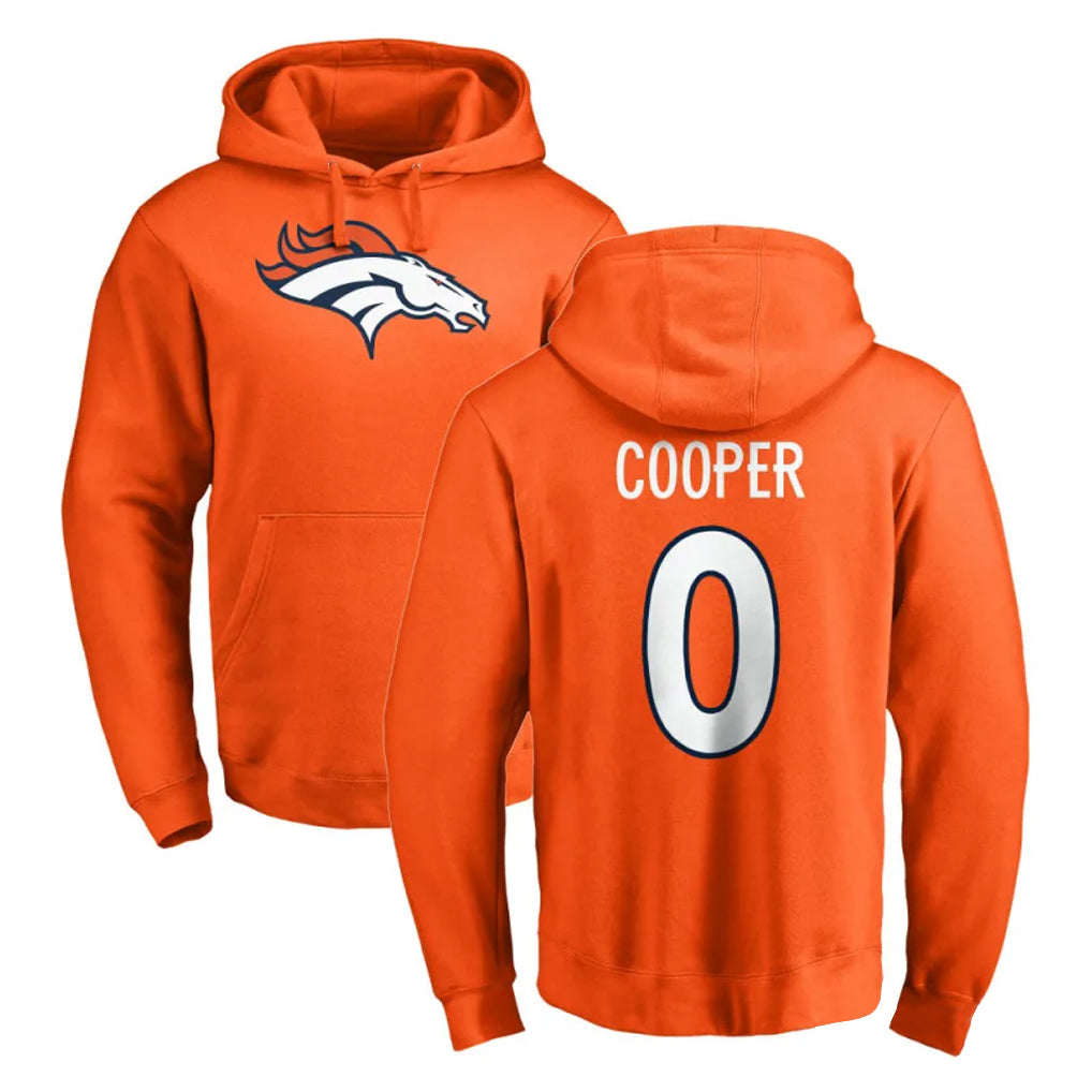 Pkot D.Broncos #0 Jonathon Cooper Player Orange Pullover Hoodie Limited Stitched Jerseys