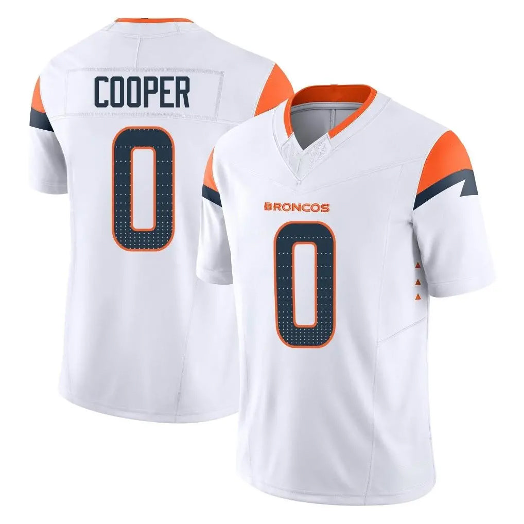 Pkot D.Broncos #0 Jonathon Cooper Player White Limited Vapor F.U.S.E. Home Game Stitched Jerseys