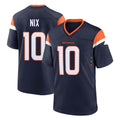 Pkot D.Broncos #10 Bo Nix Player Navy Home Game Stitched Jerseys