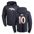 Pkot D.Broncos #10 Bo Nix Player Navy Pullover Hoodie Limited Stitched Jerseys