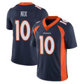 Pkot D.Broncos #10 Bo Nix Player Navy Vapor Untouchable Limited Game Stitched Jerseys