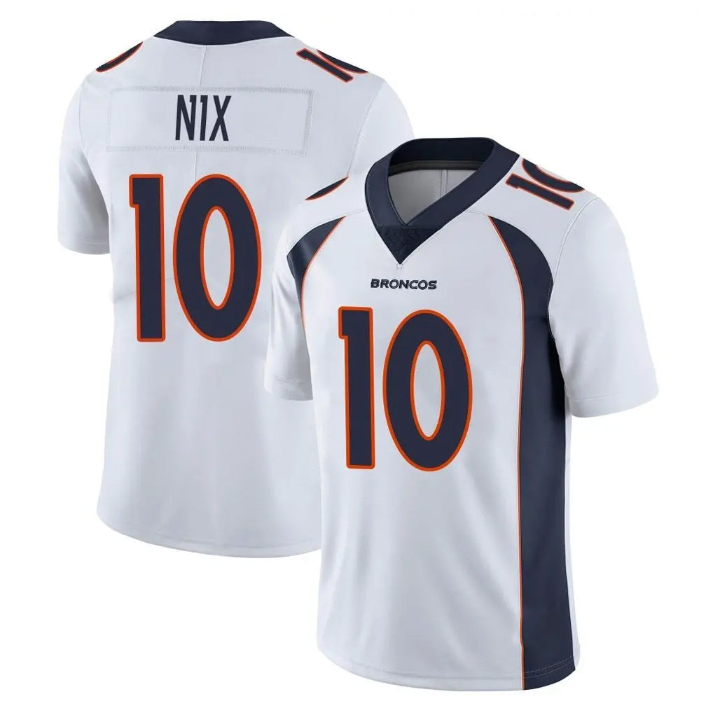 Pkot D.Broncos #10 Bo Nix Player White Vapor Untouchable Limited Home Game Stitched Jerseys