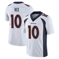 Pkot D.Broncos #10 Bo Nix Player White Vapor Untouchable Limited Home Game Stitched Jerseys