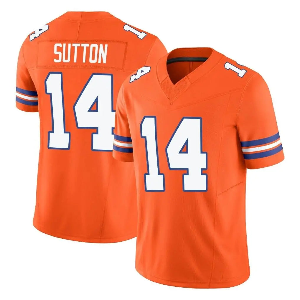Pkot D.Broncos #14 Courtland Sutton Player Orange Limited Alternate Vapor F.U.S.E. Throwback Game Stitched Jerseys
