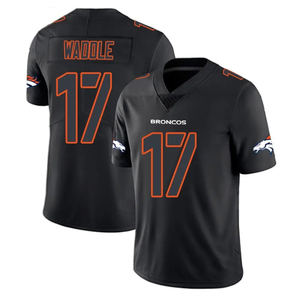 Pkot D.Broncos #17 Jaylen Waddle Player Black Impact Limited Game Stitched Jerseys