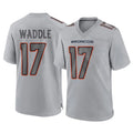 Pkot D.Broncos #17 Jaylen Waddle Player Gray Atmosphere Fashion Limited Game Stitched Jerseys