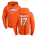 Pkot D.Broncos #17 Jaylen Waddle Player Orange Pullover Hoodie Limited Stitched Jerseys