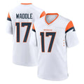 Pkot D.Broncos #17 Jaylen Waddle Player White Home Game Stitched Jerseys