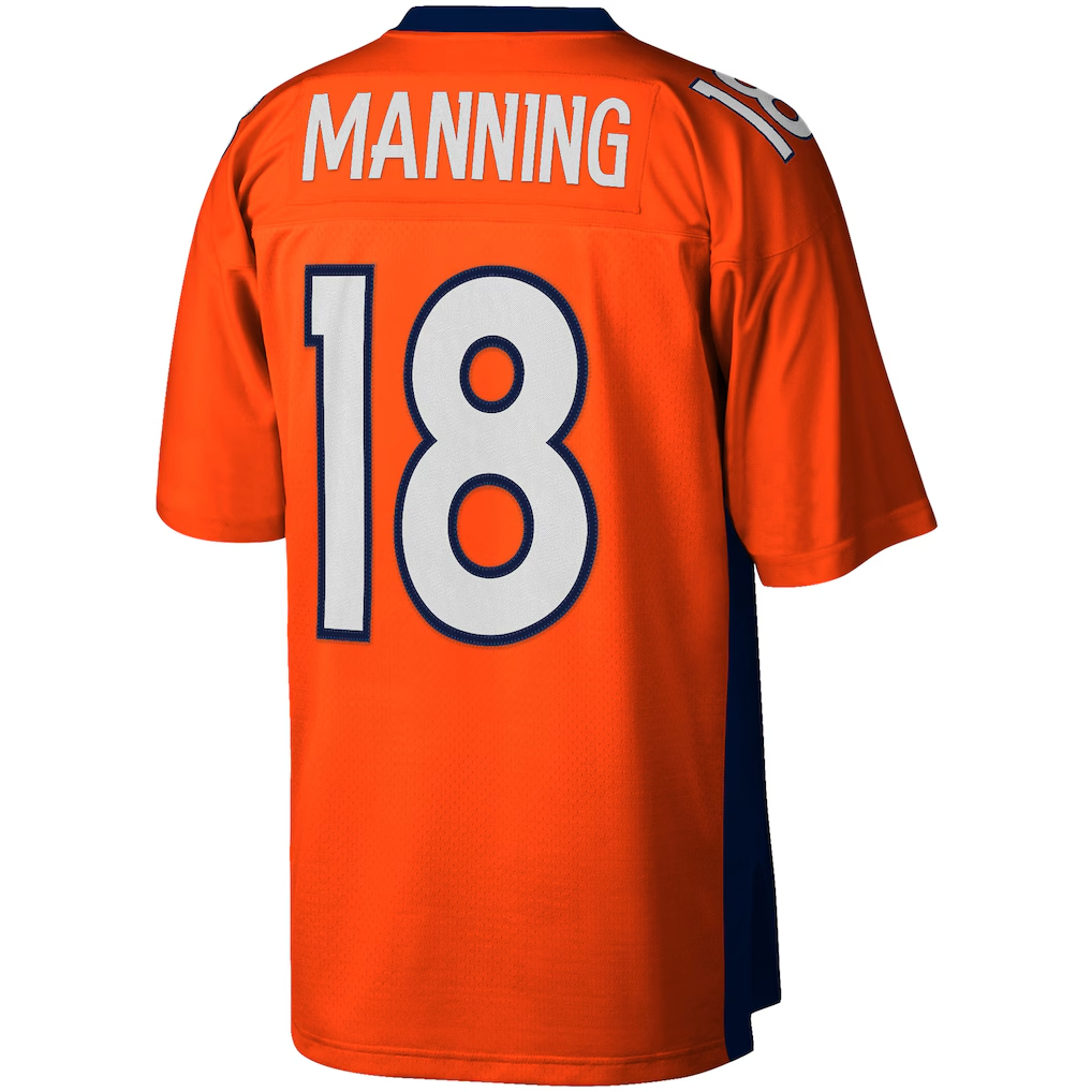 Pkot D.Broncos #18 Peyton Manning Mitchell & Ness Orange Big & Tall 2015 Retired Player Replica Puhic Stitched Jerseys