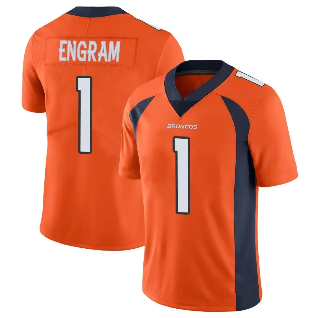 Pkot D.Broncos #1 Evan Engram Player Orange Color Vapor Untouchable Limited Game Stitched Jerseys